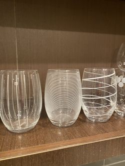 Set  Of 4  Mikasa Cheers Stemless Wine Glasses 