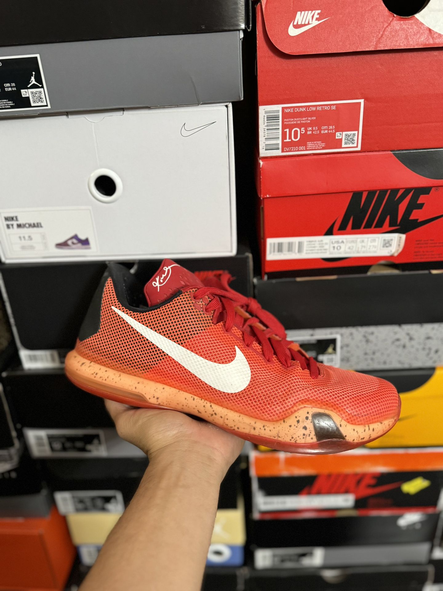 Kobe 10 Hot Lava size 11 USED But Clean