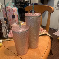 BNWT STARBUCKS STUDDED CUPS ROSE GOLD SET
