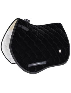 Close Contact Velvet Horse Saddle Pad for Jumping Black
