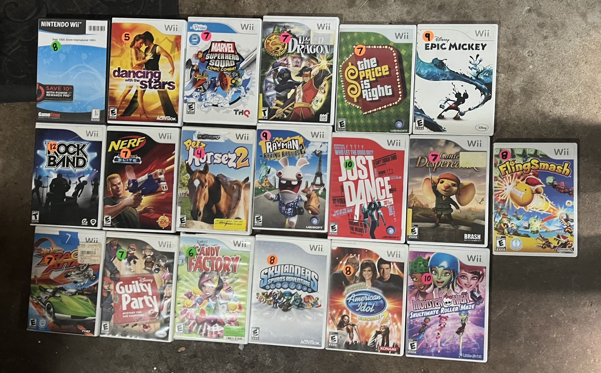 Wii Games Each Priced