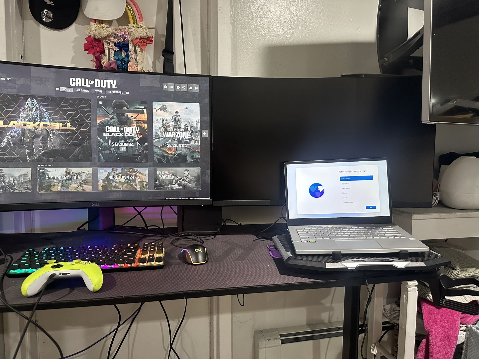 ROG Zephyrus G14 gaming laptop / Dell 32 inch 4k curve monitor bundle
