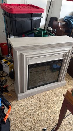 Solid wood electric fireplace