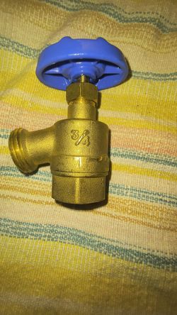 3/4 Brass Angle Stop Valve with Blue Handwheel