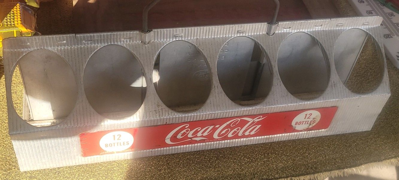 1950s Coca Cola Aluminum 12 Bottle Carrier