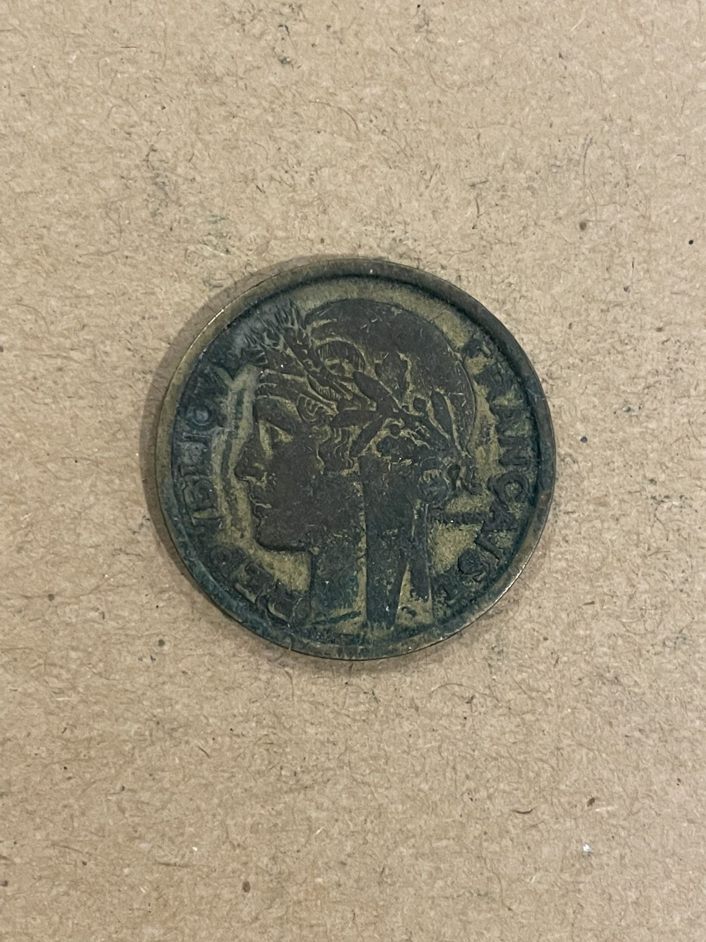 1931 France 1 Francs Coin 