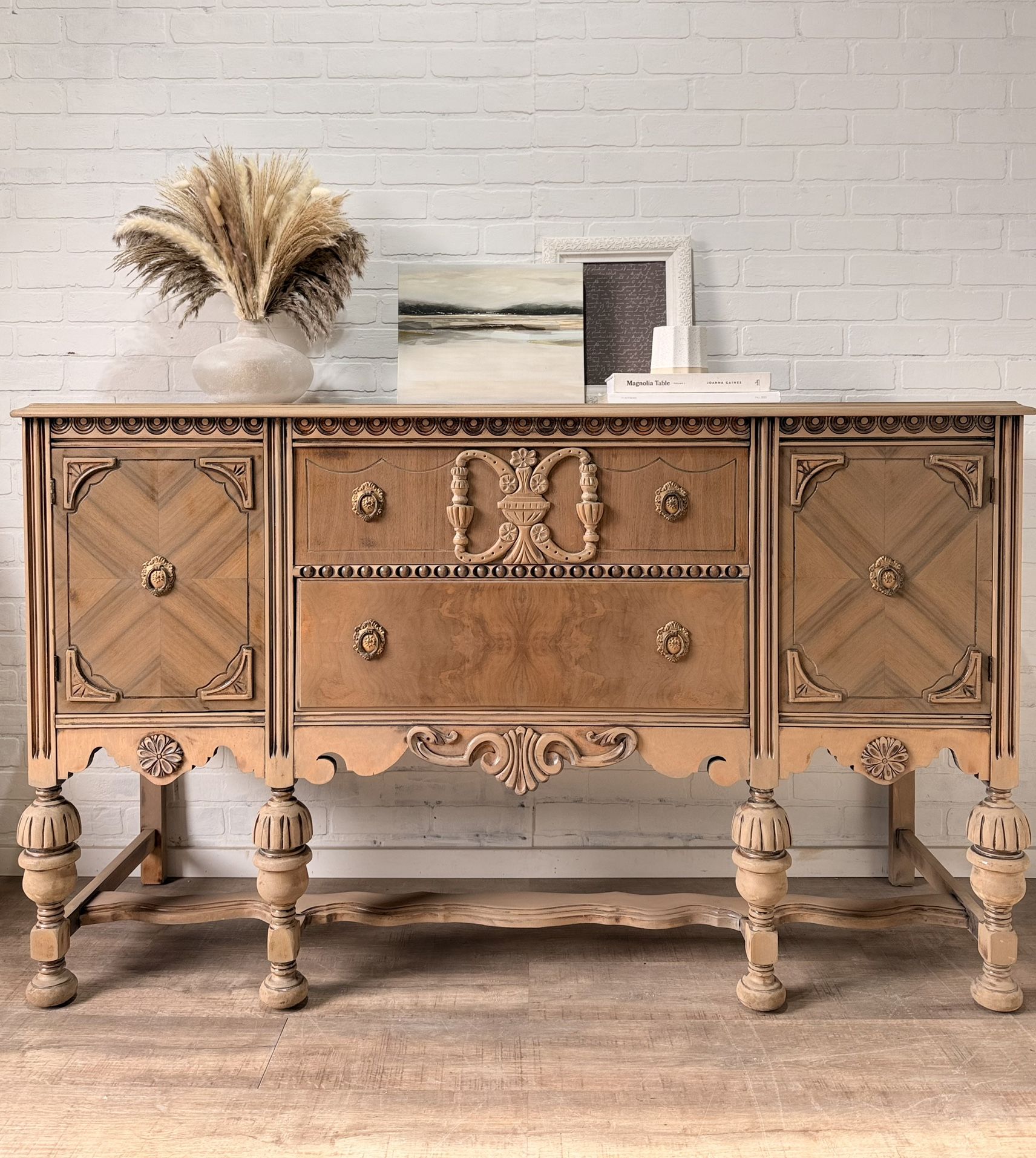 Antique Jacobean Buffet Sideboard