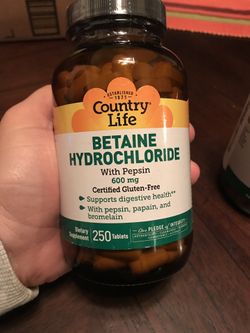 Betaine Hydrochloride with pepsin