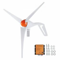 9#500W Wind Turbine Generator, 12V Wind Turbine Kit, 3-Blade Wind Power Generator with MPPT Controller, Adjustable Windward Direction & 2.5m/s Start W