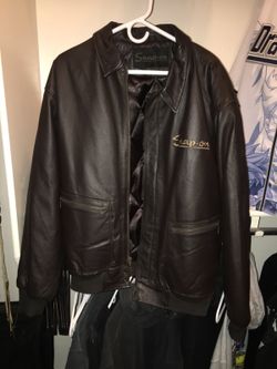 Leather jacket Snap On