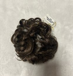 synthetic brown Messy Bun Hair Piece Updo Scrunchie Extension Bun Curly Wavy