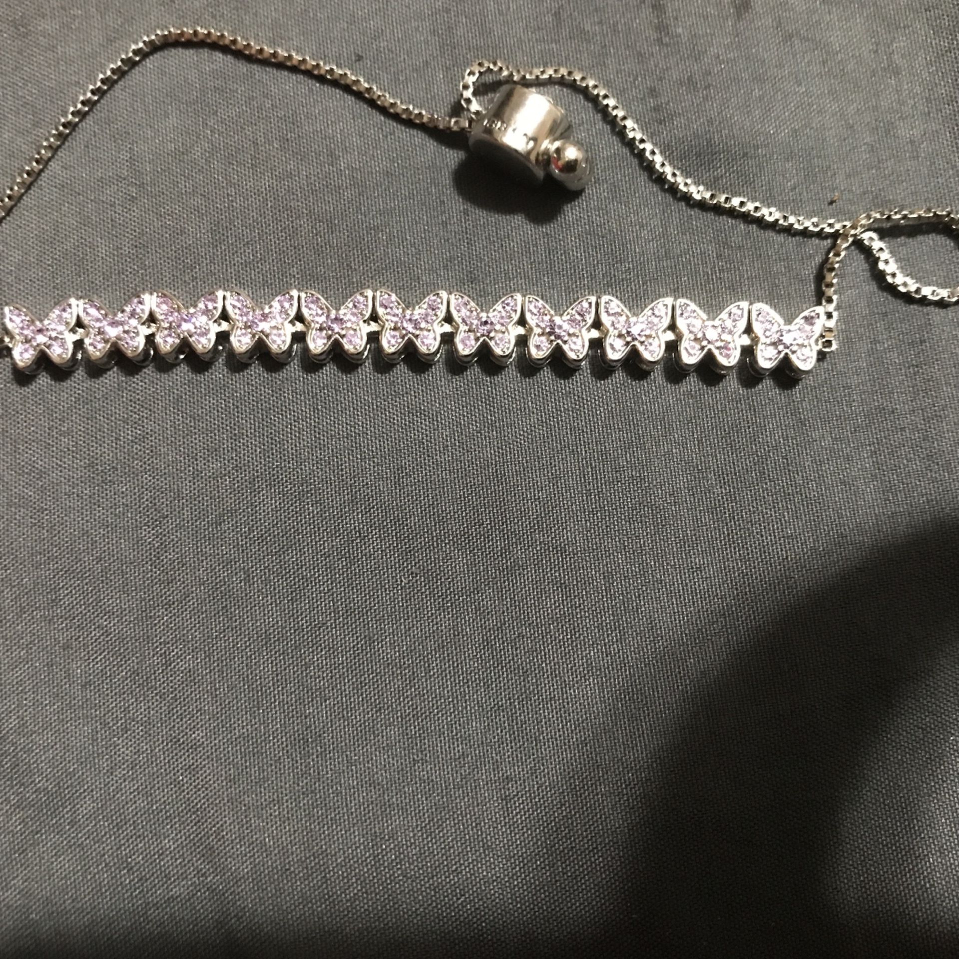 Light Purple Butterfly Anklet