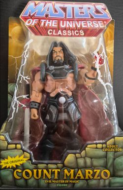 MASTERS OF THE UNIVERSE CLASSICS - COUNT MARZO - ACTION FIGURE ( BRAND NEW)