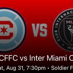 Chicago Fire Vs Inter Miami, 2 TICKETS, SOLDIER FIELD