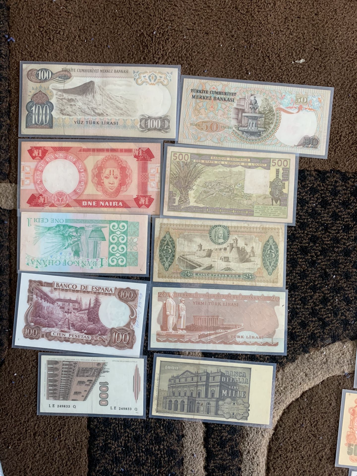 Lot Of 10 Mix Bank Note Bill