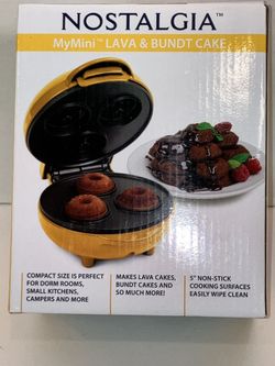 Nostalgia MyMini Lava & Bundt Cake Maker NIBq