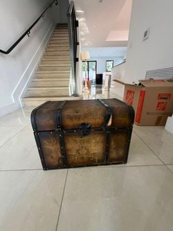 Decorative Map Storage Trunk / Treasure Chest
