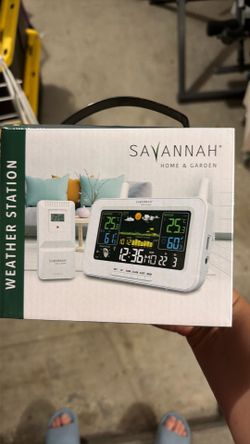 Weather station clock