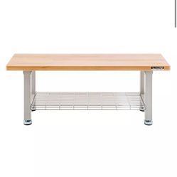 UltraHD 48” Wood Seating Bench With Storage Shelf Brand New In Box 