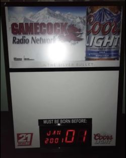 New Coors Light Led Sign Beer Bar Pub Gift Light Size 23” * 18”