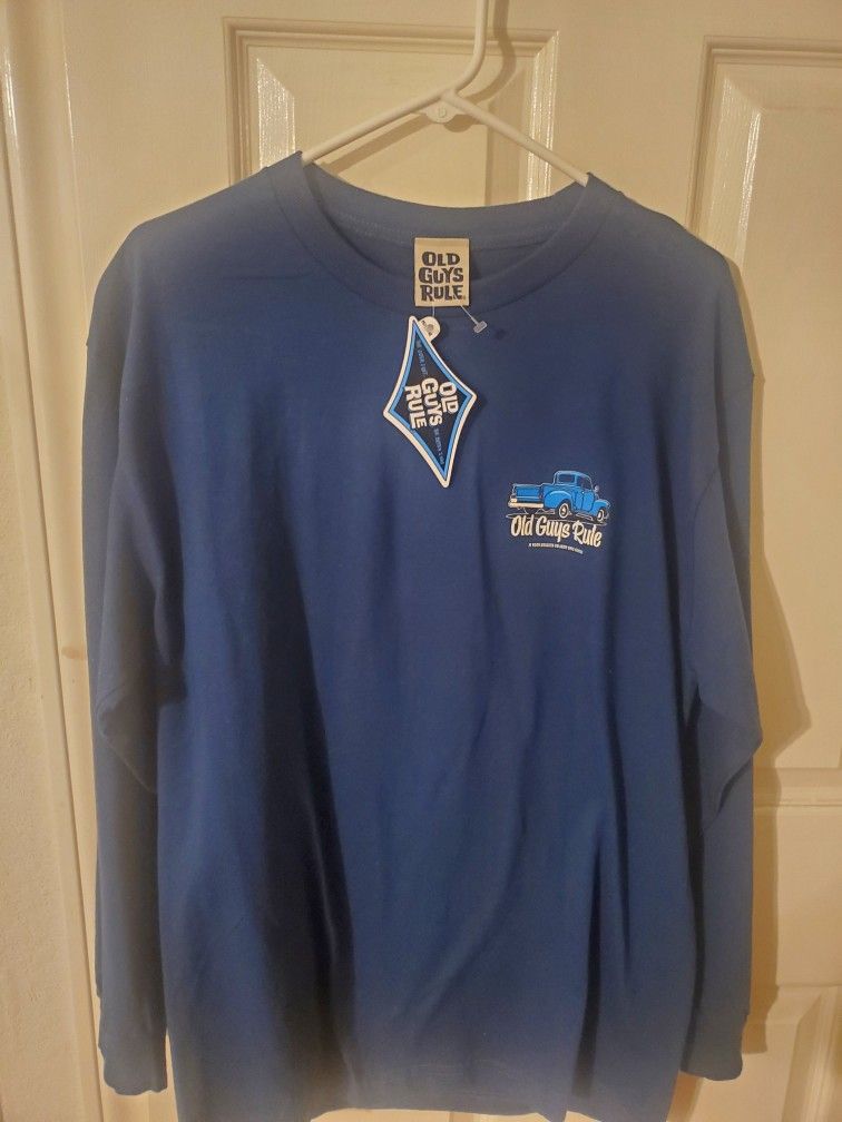 Great Christmas π Gift For Grandpa Brand New Old Guys Rule Long Sleeve Shirt Size Lg And A World's Greatest Grandpa Ford Classic Pickup π