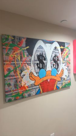 Alex monopoly inspired print on canvas