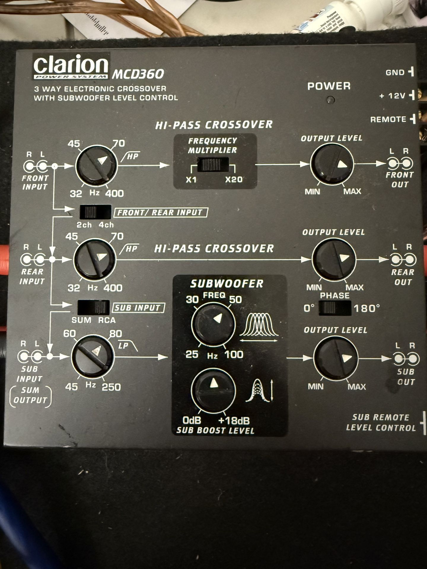 CLARION CROSSOVER  MCD360 3 Way