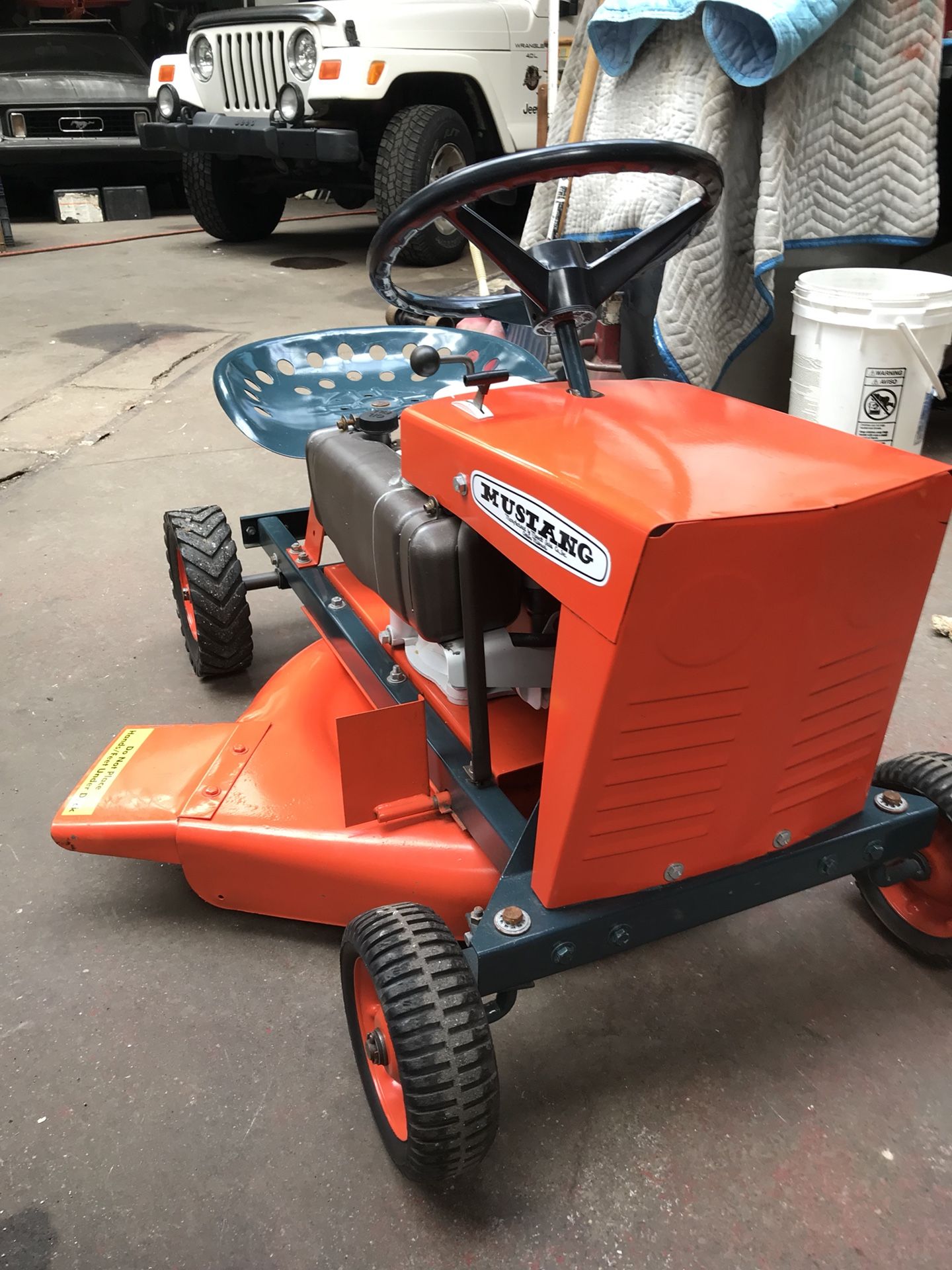 Antique 1960’s Fully Restored Mowett Mustang ride on mower