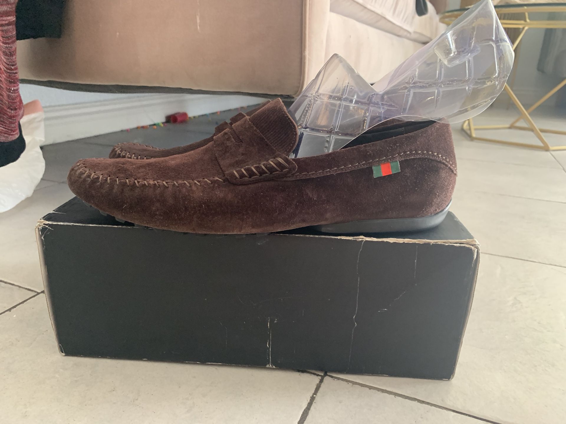 Authentic, GUCCI Brown, Men’s Dress Shoes