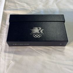 Olympics Los Angeles 1984 Blue Postage Stamp Set Collector Box United States