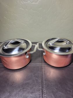 Copper Mini 4 Inches Cocottes With Stainless Steel Lids(Available to pick up on Thursday, Friday, or Saturday