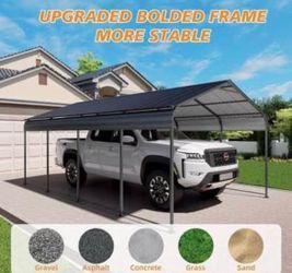 New in Box Heavy Duty 10x20 FT Metal Carport – Galvanized Steel Roof Shelter Outdoor Car Port