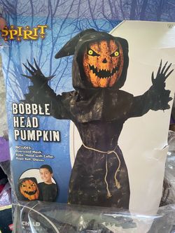 Spirit Bobble Head Pumpkin Halloween Costume Child Medium
