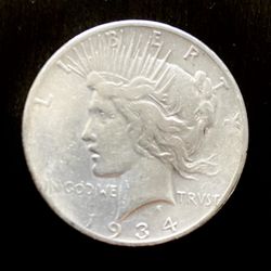 1934 S Peace Dollar