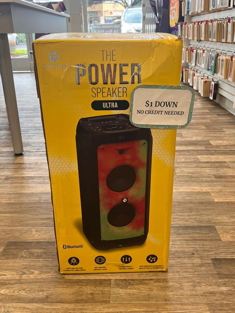 New Raycon The Power Speaker Ultra Bluetooth Speaker 90 DAY WARRANTY $1 DOWN NO CREDIT NEEDED