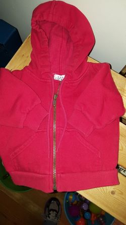 Red hooded sweatshirt