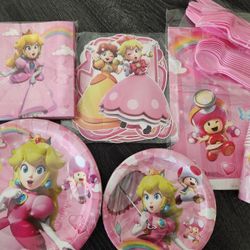 Princess peach birthday supplies $10

