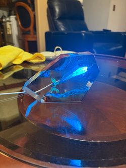 Dragon Ball Z Goku and Yugioh Dark Magician Resin Crystal LED Night Light