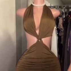 Brown Mini Dress