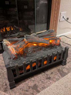 Log Electric Heater Fireplace Insert