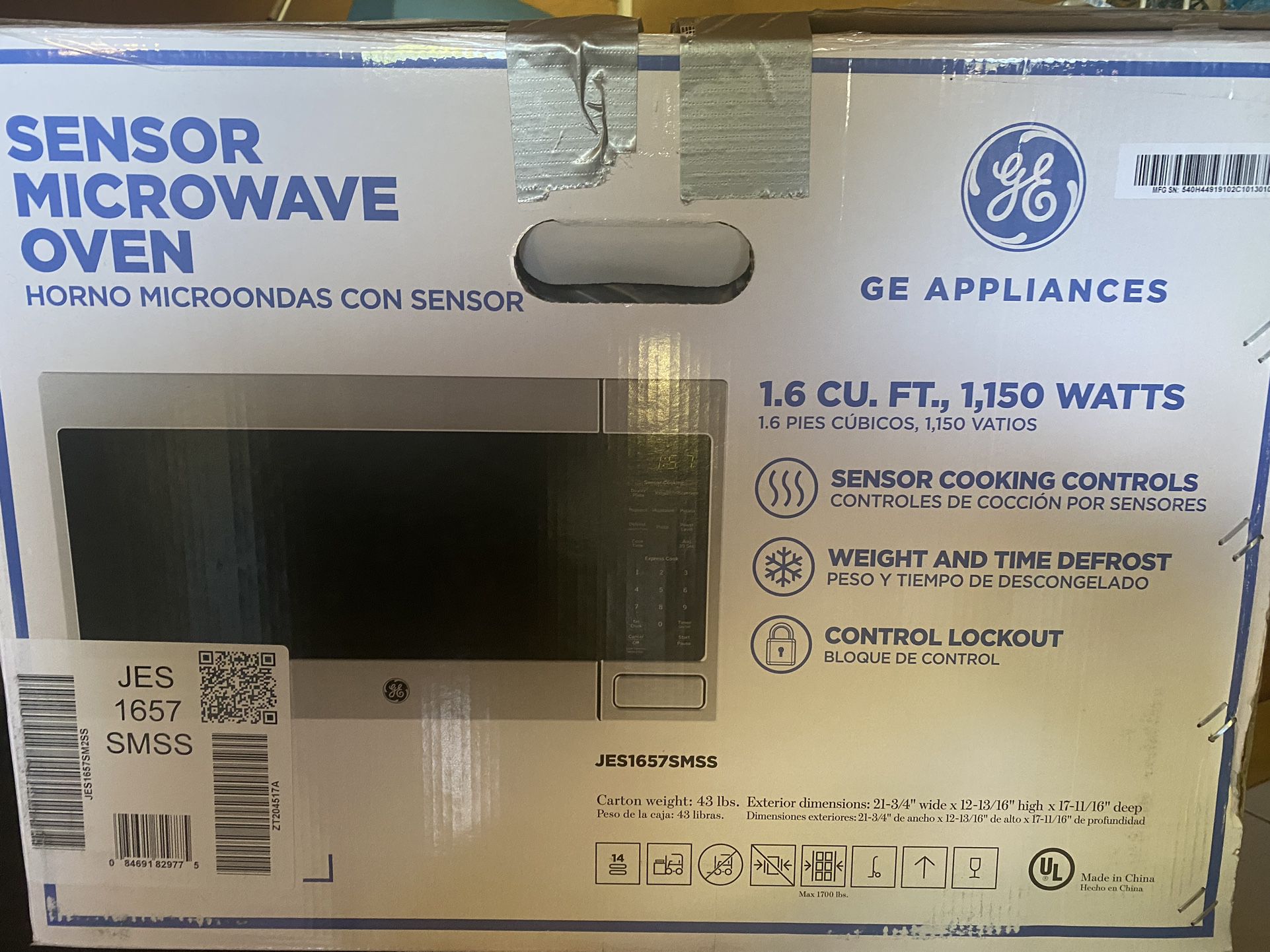 Microwave- New - GE JES1657SMSS