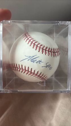 Matt Shoemaker Autographed Baseball with Display Case
