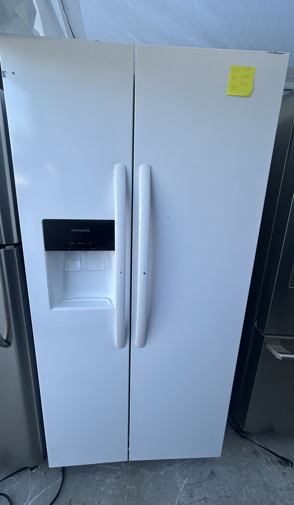 Frigeraire Beautiful White Side By Side Refrigerator 