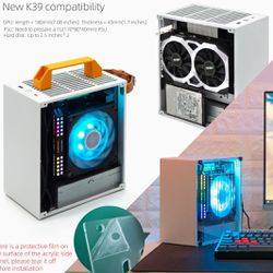 SharGwa PC K39 V3 Mini ITX PC Case Mini Tower HTPC Small Chassis Gaming Computer