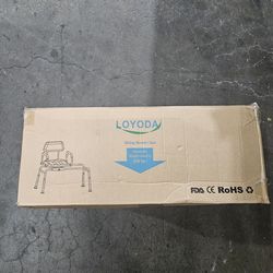 Sliding Shower Chair Transfer Bench w/ Swivel Seat & Arms