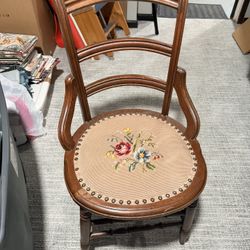 Antique Embroidered Chair