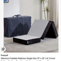 6” Tri-fold Mattress With Cover Bag Carry