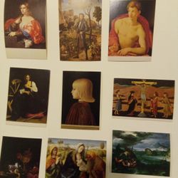 9 1980s ITALIAN AND SWITZERLAND  GREAT CONDITION OF FAMO PAINTINGS  POST CARDS 