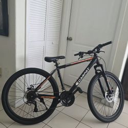 26 Inch Mountain Bike, Shimano 21 Speeds with Mechanical Disc Brakes, High-Carbon Steel Frame, Suspension MTB Bikes Mountain Bicycle 