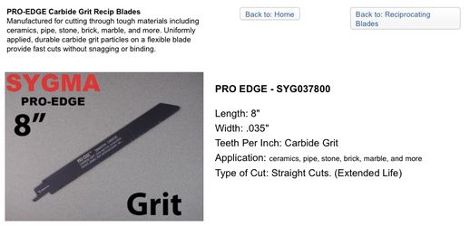 9 inch Sygma Pro Edge Blades